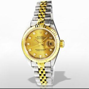 Ladies 18k Yellow Gold/Stainless Steel Rolex Datejust Automatic Wristwatch